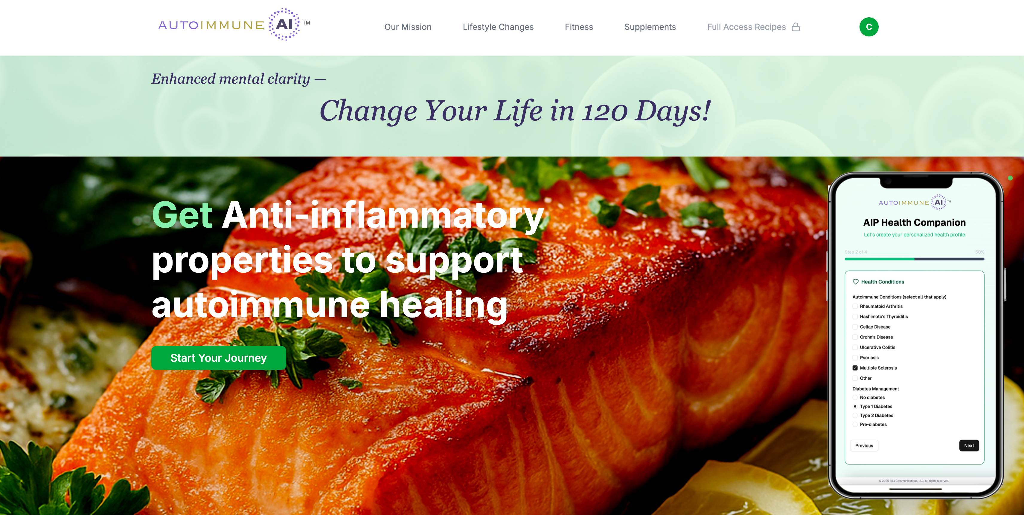 AutoimmuneAI Website Preview
